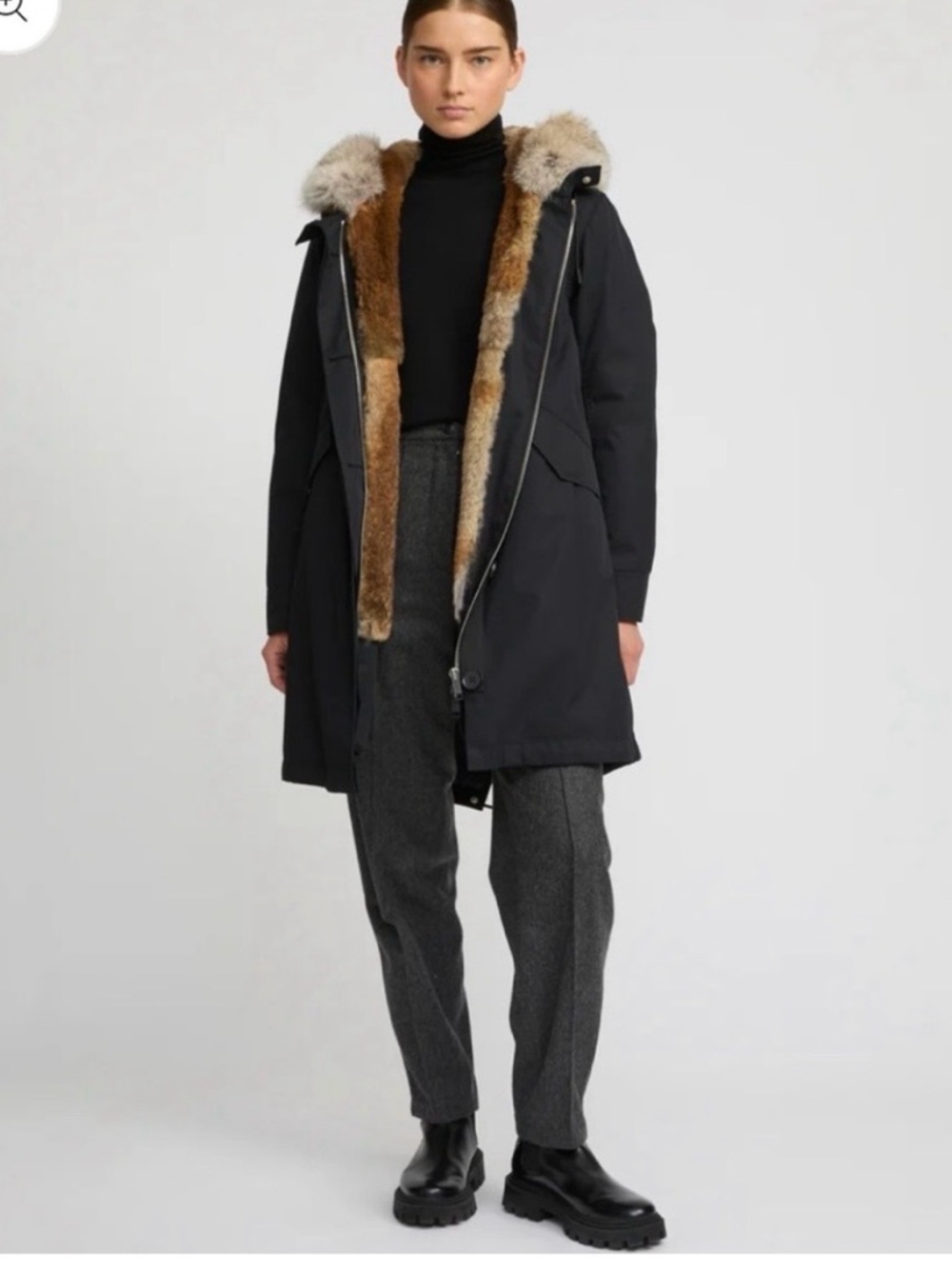 Army by Yves Salomon Black Fur Parka